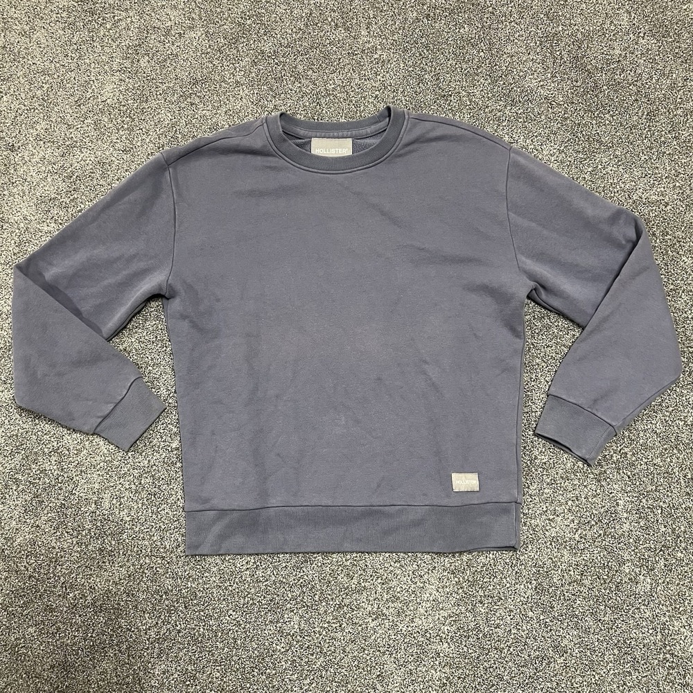 Hollister Relaxed Fit Crewneck Sweatshirt Purple Pullover Fleece Womens Small